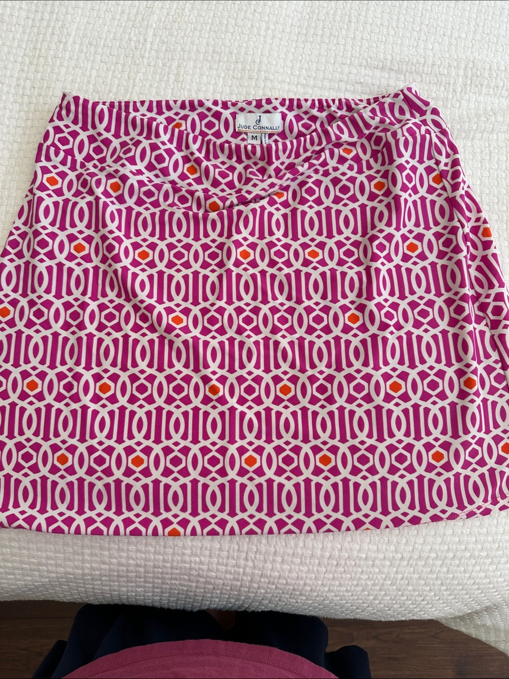 Jude Connally Fuchsia and Orange Geometric Mini Skirt